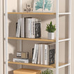 VFINE 8-Piece Metal Bookends for Shelves, Black Tree Book Ends for Books, Decorative Desk Book Organizer, Non-Skid Shelve Bookends for Home Office Shcool Supplies