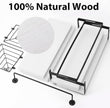 Fixwal Wall Mounted Bathroom Shelves Over Toilet, Rustic Wood Floating Shelves with Metal Frame and Towel Bar for Bathroom, Kitchen, Bedroom, Living Room (White)