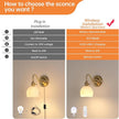 Vintage Battery Operated Wall Sconce, 5000mAh Wireless Rechargeable Wall Light, Indoor Battery Powered Wall Lamp for Bedside Bedroom Living Room, Tulip White