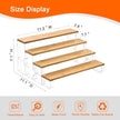 junyuan Bamboo Bathroom Organizers and Storage,Spice Rack Organizer for Cabinet,4 Tier Perfume Organizer for Bedroom,Seasoning Countertop Shelf for Kitchen,Display Shelves Racks,Clear 11.2