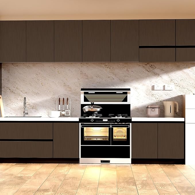 Bronze Satin Peel and Stick Wallpaper 15.7"×1180" Metallic Textured Contact Paper Modern Waterproof Wallpapers Removable Self Adhesive Vinyl DIY Decor Wall Paper for Bedroom kitchen Cabinets Fridge