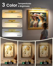 Bridika Picture Lights for Wall Battery Operated with Remote, 3 Color Modes and Dimmable Rechargeable Art Lights for Paintings, Gallery, Bedroom, Bathroom with Timer Gold 1
