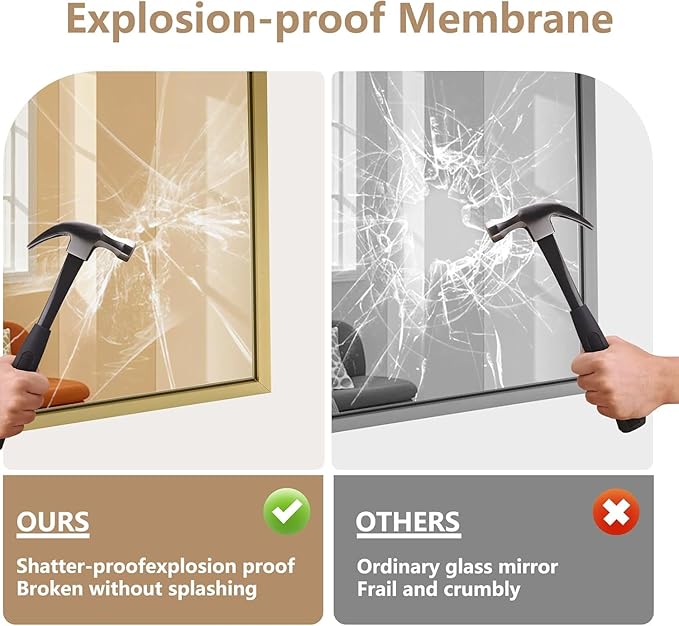 Gold Bathroom Mirror, 30