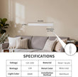 Modern Plug in Wall Sconces, 23.6 inch Frosted White LED Long Wall Lights, 12W Warm White 3000K Acrylic Indoor Wall lamp,with 59