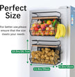 home Magnetic Shelf for Fridge with Wood Lid, Large Container Magnetic Spice Rack for Refrigerator,Fruit Potato and Onion Storage Bins, Pantry Organizers & Storage, Kitchen Counter, Cabinet