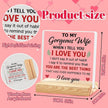 Valentines Desk Decor, Happy Valentine's Day Home Office Table Sign for Porch Tiered Tray Shelf Party, Rustic Romantic Acrylic Gifts Decorations for Him Her Wife, To My Gorgeous Wife