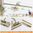 Antique Bronze Picture Light, 23.6 Inch Remote Control Painting Lights for Wall Cordless, 3CCT Dimmable Wall Lights for Pictures, Rechargeable Art Light for Pictures On Wall with Timer