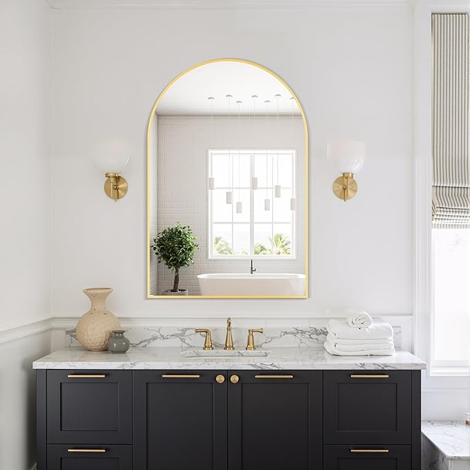 Delma Arched Bathroom Mirror, 24