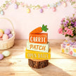 Easter Decorations - Easter Carrot Patch Tiered Tray Decor - Wooden Farm Stand Tabletop Decoration - Rustic Farmhouse Spring Home Decor Indoor for Tiered Tray Shelf Mantel Coffee Table Kitchen Counter