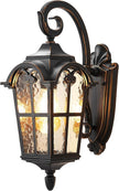 DEWENWILS Outdoor Wall Light Fixtures, Black Roman 17.7