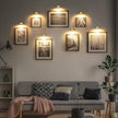 6Pack-Recharge Battery Wall Picture Light with Remote for Painting Gallery Photo Frame Dartboard Portrait Poster,Dimmable Art Display LED Light Indoor Magnetic Mount,3 Lighting & Timer auot-OFF