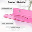 Rainbow Acrylic Floating Shelves, 15in Kids Wall Mounted Nursery Bookshelves, Display Ledge for Books Toys Cosmetic Storage, Bathroom Bedroom Living Room Wall Organizer, 4 Pack, Pink