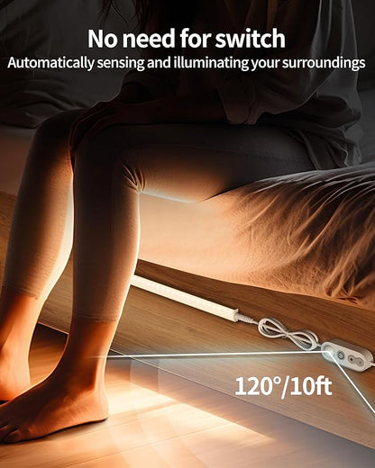 ASOKO Motion Sensor Dimmable Led Under Cabinet Lighting Plug in - 6 Pcs 12 inches Linkable Counter Light Bars, Led Closet Light Daylight White 4500K