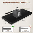 Black Floating Shelves for Wall 24 Inches Long, 12
