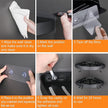 Adhesive Corner Shower Caddy with Hooks,Bathroom Shower Organizer, No Drilling Rust Proof Aluminum Shower Shelf for Inside Shower 2 Pack (Black)