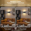TingMiao Black Modern LED Wall Sconce, Hardwired Wall Sconces Set of 2, 3 Colors Indoor Wall Lamp, 10W Up and Down Aluminum Wall Mount Light for Bedroom Living Room Hallway Corridor (Black, 2 Pack)