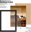 A PLUS MAX 12x14 Picture Frame Set of 6, Black Engineered Wood Frame for 12 x 14 Inch Picture Poster Photo, Light Weight 12 by 14 Frame with Wood-grain for Wall - 6 Pack/Black/12 x14