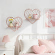 Afuly Floating Shelves for Wall, Cute Heart Wall Shelf Pink Funky Organizer Small Hanging Trinket Storage Aesthetic Room Decor for Bedroom Bathroom Hallway Entryway Vanity, Rose Gold