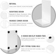 VONDERSO Metal Bookends, 4 Pairs White Metal Book Ends Heavy Duty for Shelves Decor Home Office, Unique White Bookends Supports Anti-Slip for Kids