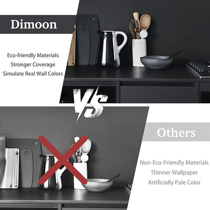 Dimoon 17.7''x393'' Peel and Stick Wallpaper Dark Grey Contact Paper for New Environmentally Friendly Materials Thickening Upgrade Embossed Renter Friendly Gray Wall Modern Vinyl Countertop Bedroom
