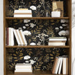 Dark Floral Wallpaper Peel and Stick Boho Wallpaper 17.5in x 393in Vintage Leaf Contact Paper Vinyl Waterproof Self Adhesive Leaf Botanical Wall Paper for Bedroom Walls Kitchen Cabinet