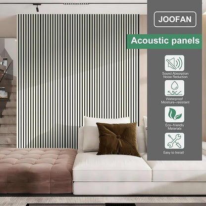 Premium Acoustic Wood Slat Wall Panels – Noise-Reducing Sound Absorption Panels for Home Theater, Studio & Office | Modern Decorative Slat Walling for Echo Control | Eco-Friendly & Easy to Install