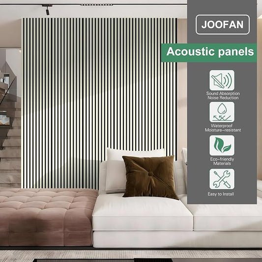 Premium Acoustic Wood Slat Wall Panels – Noise-Reducing Sound Absorption Panels for Home Theater, Studio & Office | Modern Decorative Slat Walling for Echo Control | Eco-Friendly & Easy to Install
