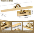 Picture Lights for Wall Battery Operated 3 Colors Dimmable Lights for Pictures On Wall 15.56 Inch Brass Art Lighting for Paintings Wireless Gallery Light Poster Lights with Remote and Timer