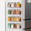 4 Pack Acrylic Spice Racks for Refrigerator and Oven, Magnetic Fridge Organizers and Storage, Clear