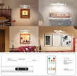 Magnetic Cordless Picture Light with Remote/Touch Control & Timer, 3CCT Dimmable, Angle Adjustable 5000mAh Battery 16in Metal Wall Sconce Decor for Artwork,Painting,Portrait,Gallery,Photo, White 2Pack