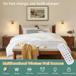 Vintage Battery Operated Wall Sconce, 5000mAh Rechargeable Wall Light, Indoor Battery Powered Wall Lamp for Bedside Bedroom Living Room, Tulip Amber