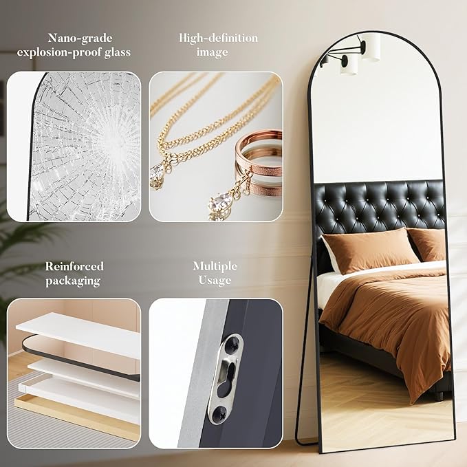 DUMOS Arched Wall-Mounted Full Length Mirror 20