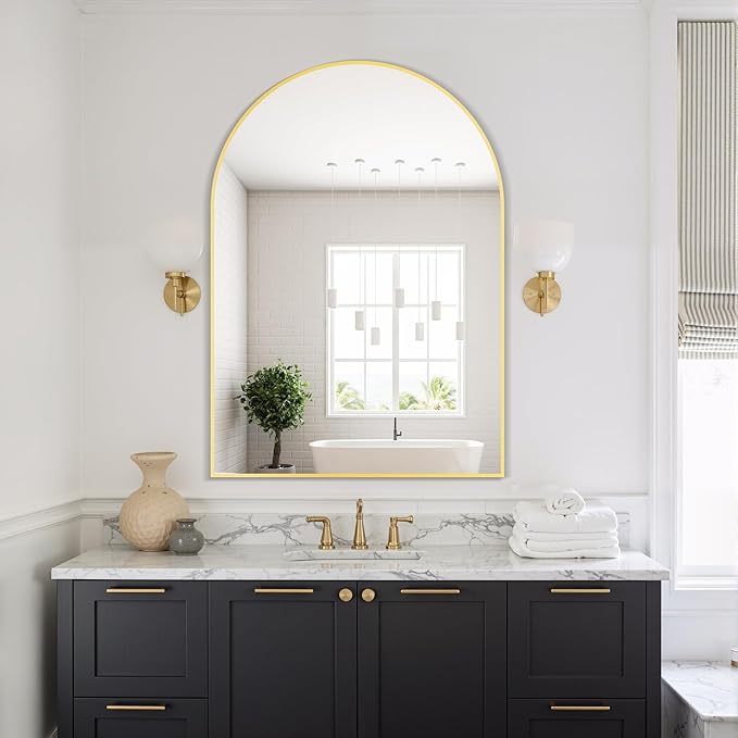 Delma Arched Bathroom Mirror, 28
