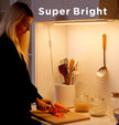 Under Cabinet Lighting Plug in 24in 4Pack AC120V 3CCT 3000/4000/5000K, Super Bright,Linkable Under Counter Lights for Kitchen, Ultra Slim LED Cabinet Light,ETL White