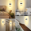 TRLIFE Dimmable LED Wall Sconces, Modern Wall Sconces Set of 2 Wall Mounted Lights 12W 3000K Warm White Hardwired Wall Sconce Lighting for Bedroom Bedside Bathroom Living Room Stairway(2 Pack, Black)