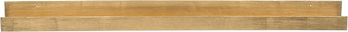 Kate and Laurel Levie Modern Floating Wall Shelf Picture Frame Holder Ledge, Gold