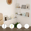 Axeman 30 Inch Floating Shelves | Picture Ledge Shelf Set of 2 | White Wall Shelves with Lip | White Picture Shelf for Wall with Ledge | Photo Ledges 30 Inch