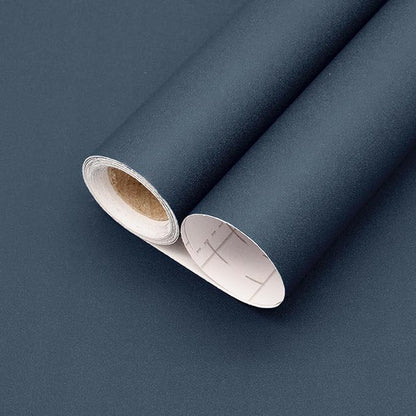 Yancorp 16"x120" Matte Blue Contact Papaer Peel and Stick Wallpaper Vinyl Wrap Countertop Wallpapers Waterproof for Cabinets Drawers Bedroom Kitchen Self-Adhesive Wallpaper