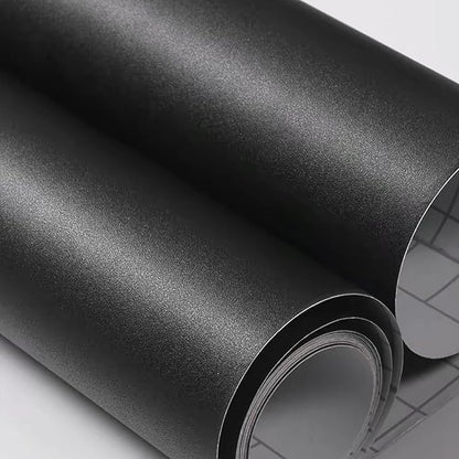 Yancorp 24"x120"Matte Black Contact Paper Peel and Stick Wallpaper Solid Teal Self-Adhesive Drawer Stick and Peel Countertop (24"x120", Black)