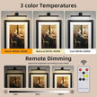 Picture Lights for Wall,Battery Operated Art Light,12in Gallery Light for Paintings,3CCT Dimmable,Metal Finish Recharging Battery Wall Light with Remote Control for Pictures Display(Black)