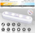 STAR-SPANGLED 3 Pack 7” Dimmable Push Tap Lights, Stick on LED Touch Lights AAA Battery Operated for Kitchen, Closet, Under Cabinet, 3 Color Modes