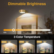 3Pack Wireless Picture Light,Battery Operated Painting Light with Remote,Magnetic Timer Display Art Lamp for Wall,Dimmable Picture Frame Light for Frame Artwork,Wall Decor Puck Lights-Gold