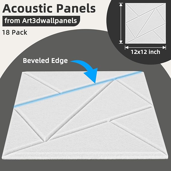 Art3dwallpanels 18 Pack Acoustic Panels 12