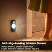 LED Motion Sensor Puck Lights, Rechargeable Cabinet Lights, Stick on Wireless LED Night Light for Closet, Drawer, Shelf, Under Cabinet, Warm White 6Pack, USB Charging Cord Included