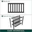 Smiry Bamboo Shoe Rack for Closet, 3 Tier Small Wooden Stackable Shoe Organizer, Free Standing Shoes Storage Shelf for Entryway, Front Door Entrance, Black