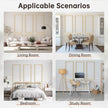 DODOKIE Peel and Stick Wall Molding Kit, Pre Cut Molding Wainscoting Panels for Interior Home Wall Moulding Décor Living Room Decoration, Self-Adhesive Ready to Assemble Gold (3 Set, 24 x 78 in)
