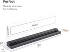 Vinyl Record Wall Mount - an Elegant Display Ledge Made from Solid Wood - This Vinyl Record Shelf Will Hold Records of Any Size (Black)