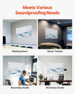VEVOR 8 Pack Art Acoustic Panels, 47.24 x 23.62 x 0.4 inch Soundproof Wall Tiles, Self Adhesive Decorative Sound Dampening Absorbing Boards for Home, Office, Studio, Gaming Room,Theater,Simplicity