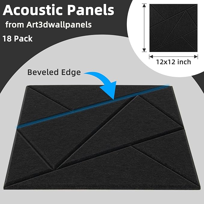 Art3dwallpanels 18 Pack Acoustic Panels 12