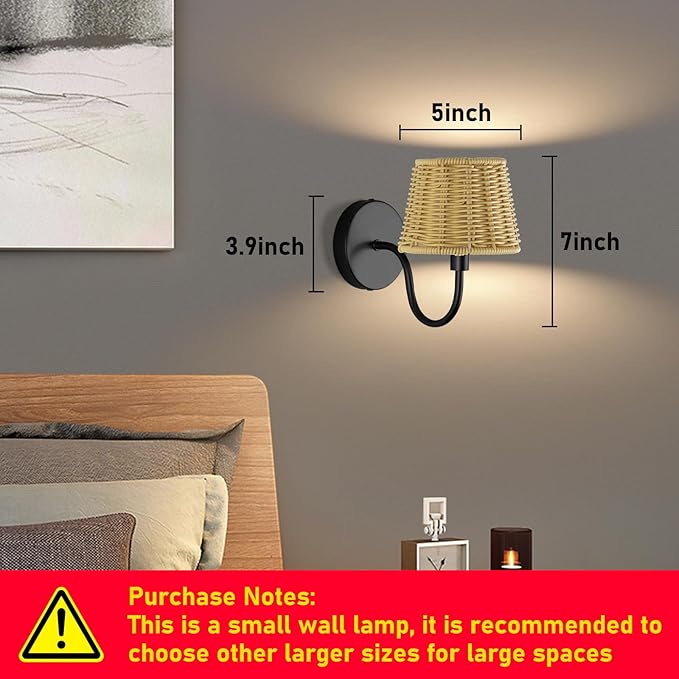 Battery Operated Wall Sconce Set of 2, Rechargeable Wireless Sconces with Dimmable Detachable Magnetic Bulbs and Remote, 3 Colors Wall Lights for Bedroom Living Room Hallway Fireplace